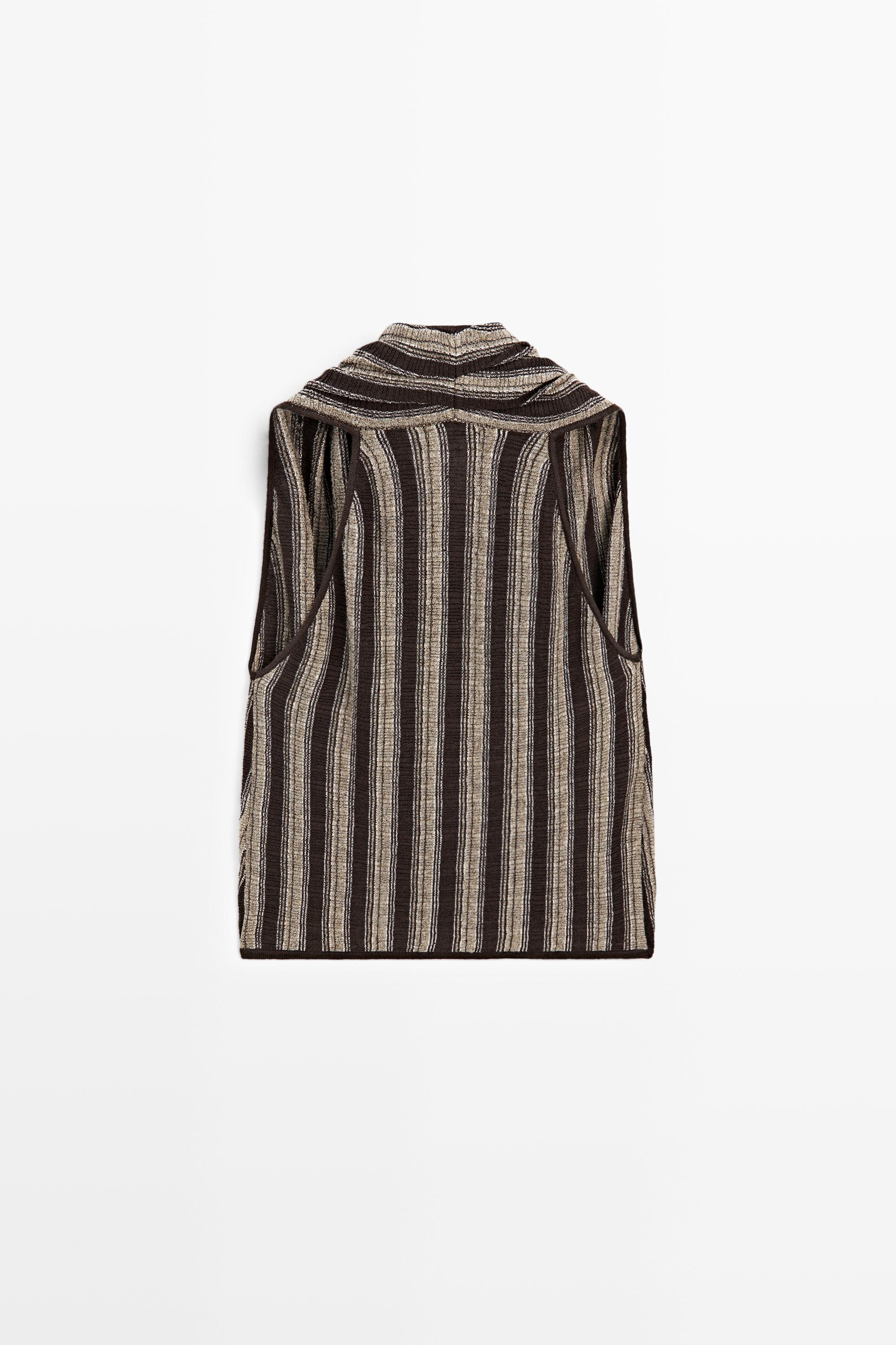 Surplice top with striped detail